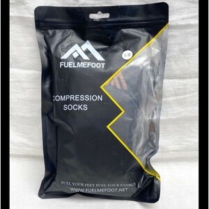 Fuel Me Foot Men’s Unigender Black Copper Compression Socks S/M NIP 3 Pair